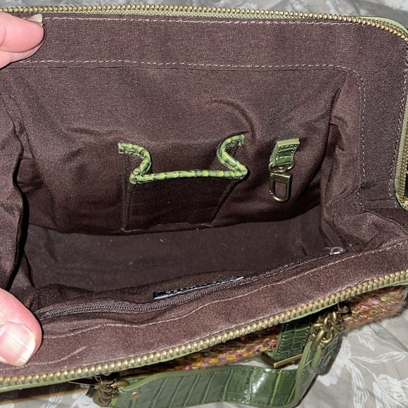 The Limited Green Multicolor Buckle Wool Blend Woven Knit Bag - Picture 6 of 12